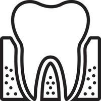 Line icon for periodontics vector