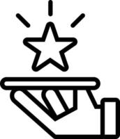 Line icon for premium service vector
