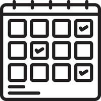 Line icon for schedule planning vector