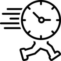 Line icon for time is running vector