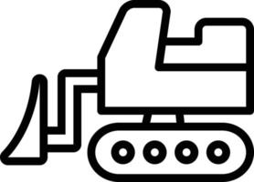 Line icon for bulldozer vector