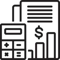 Line icon for budget accounting vector