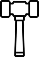 Line icon for sledgehammer vector