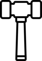 Line icon for sledgehammer vector