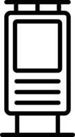 Line icon for placement for ads vector