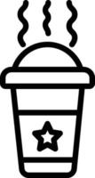 Line icon for hot drink vector