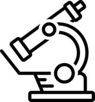 Line icon for microscope vector