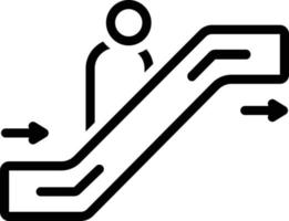 Line icon for escalator vector