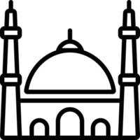 Line icon for mosque vector