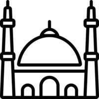 Line icon for mosque vector