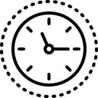 Line icon for around the clock vector