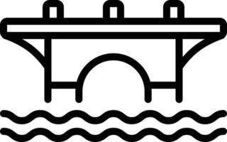 Line icon for bridge vector
