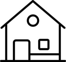 Line icon for house vector