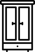 Line icon for wardrobe vector