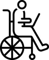 Line icon for accessibility vector