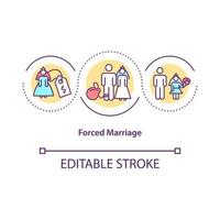 Forced marriage concept icon vector