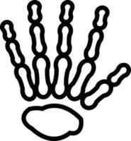 Line icon for hand bones vector