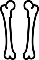 Line icon for femur vector