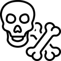 Line icon for bones vector