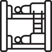 Line icon for hostel vector