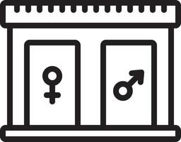 Line icon for restroom vector