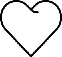 Line icon for heart vector