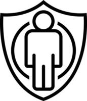 Line icon for protection vector