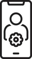 Line icon for user setting interface vector