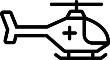 Line icon for emergency helicopter vector