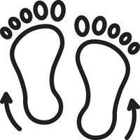 Line icon for footprints direction sketch vector