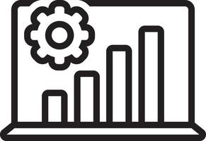 Line icon for analysis process vector