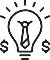 Line icon for business idea vector