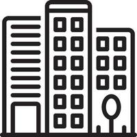 Line icon for office building vector