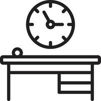 Line icon for office clock vector