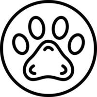 Line icon for pawprint vector