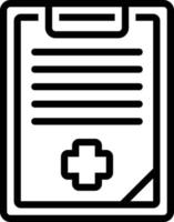 Line icon for medical history vector