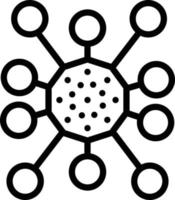 Line icon for virus vector