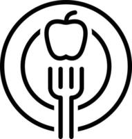 Line icon for fork vector