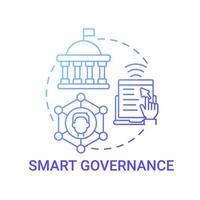 Smart governance gradient blue concept icon