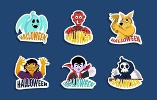 Halloween Monster Sticker vector