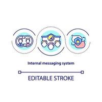 Internal messaging system concept icon vector