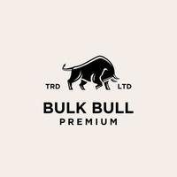 premium bulk bull black vector logo design