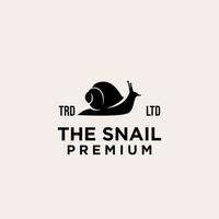 premium black snail vector logo design