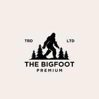 premium Big foot yeti logo icon illustration design vector