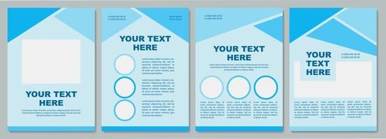 Geometric turquoise infromational brochure template vector