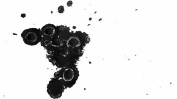 Abstract Ink Drops Spreads on Paper video