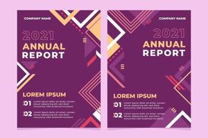 Set of Annual Report Template vector