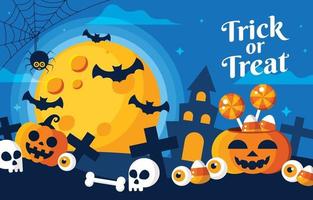 Trick or Treat Halloween Concept vector