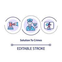 Solution to crimes concept icon vector