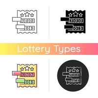 Break open lottery ticket icon vector